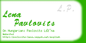lena pavlovits business card